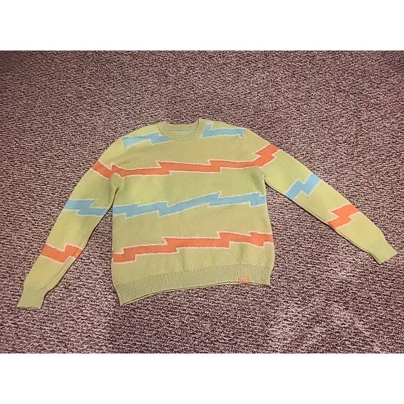Golf Wang x Tyler The Creator Mohair Electric Striped Lime Knit Sweater Size XL